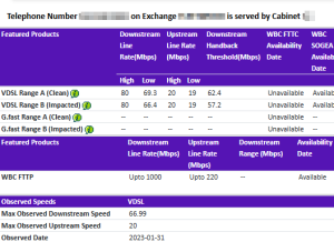 BTw Fibre Broadband checker